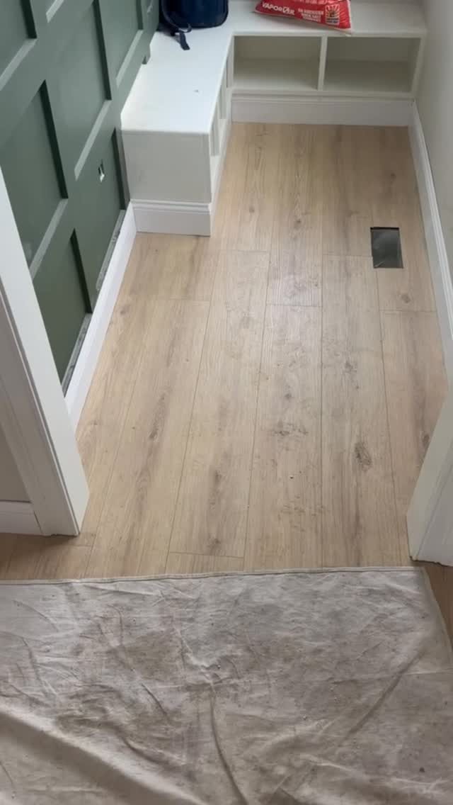 New wood floor in a hallway