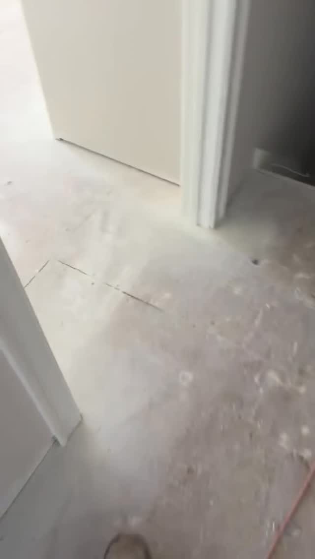 Interior door frame finished