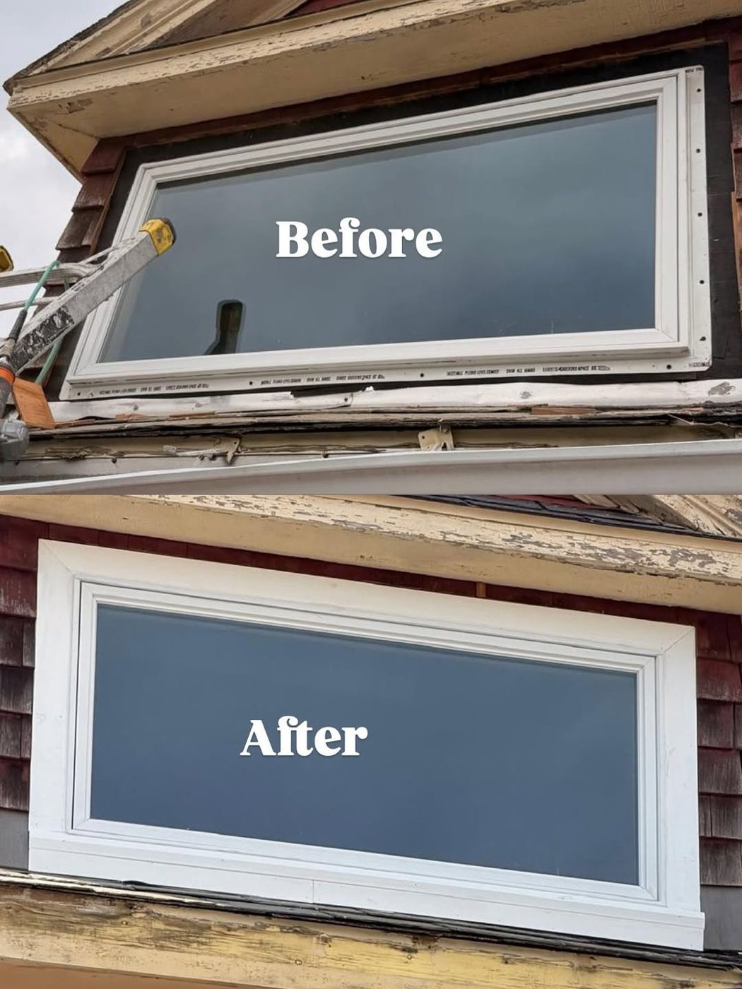 Window before and after replacement